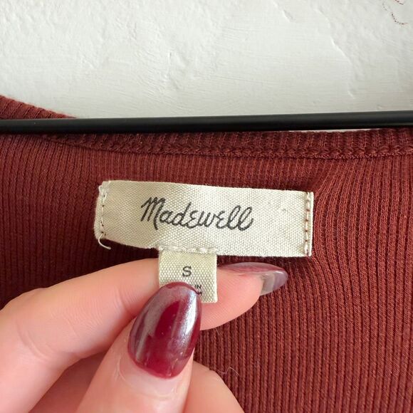 Madewell Fine Ribbed Sweetheart Tee Size S - Picture 7 of 8